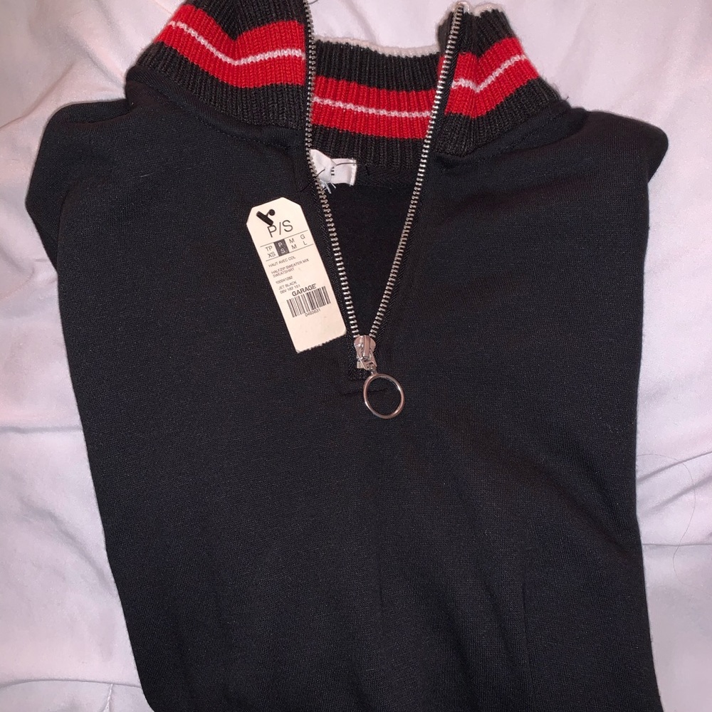 Garage Half-Zip Sweater Mix Sweatshirt
